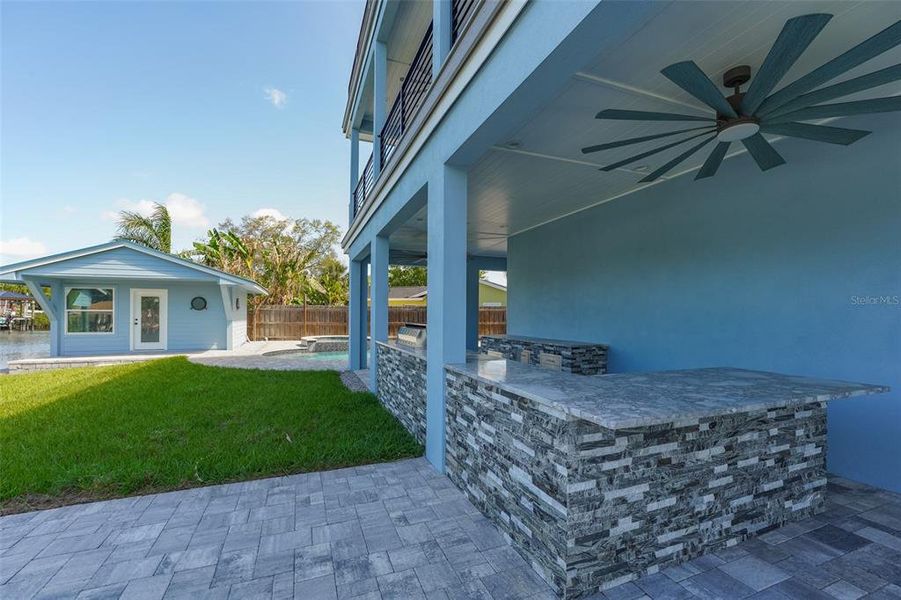 Exterior details and patio area of a home in , Tampa (Image 42).