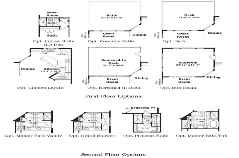 2D floor plan layout for the The Yorkshire by Norfolk Homes in Offsite Builds Southern Michigan, Ann Arbor, MI (Image 28).