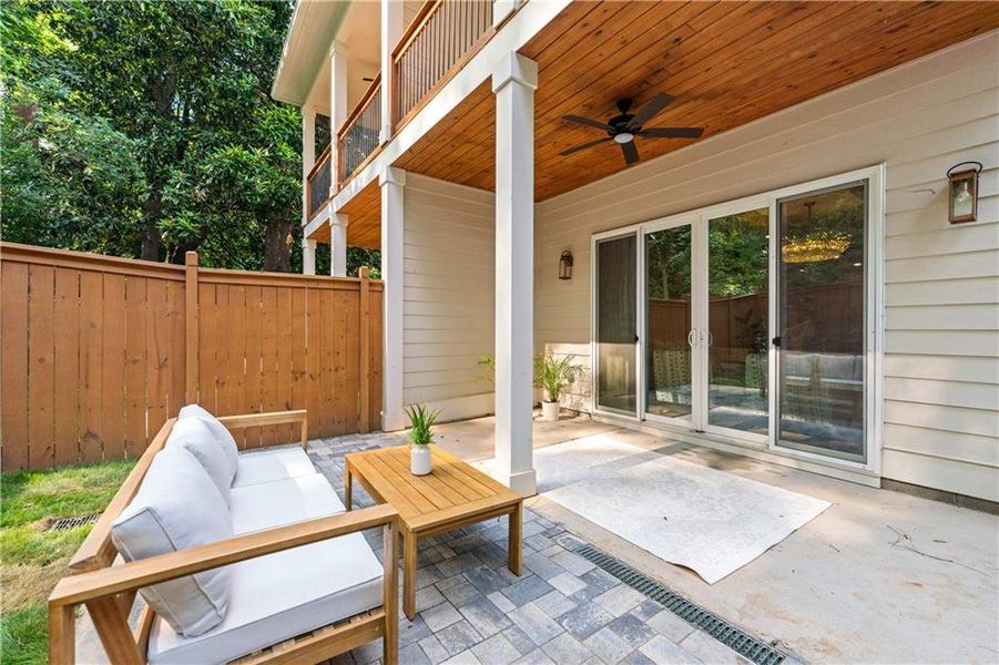Exterior details and patio area of a home in , Atlanta (Image 29).