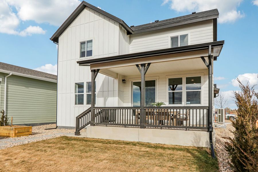 Exterior details and patio area of a home in Trailside, Timnath (Image 22).