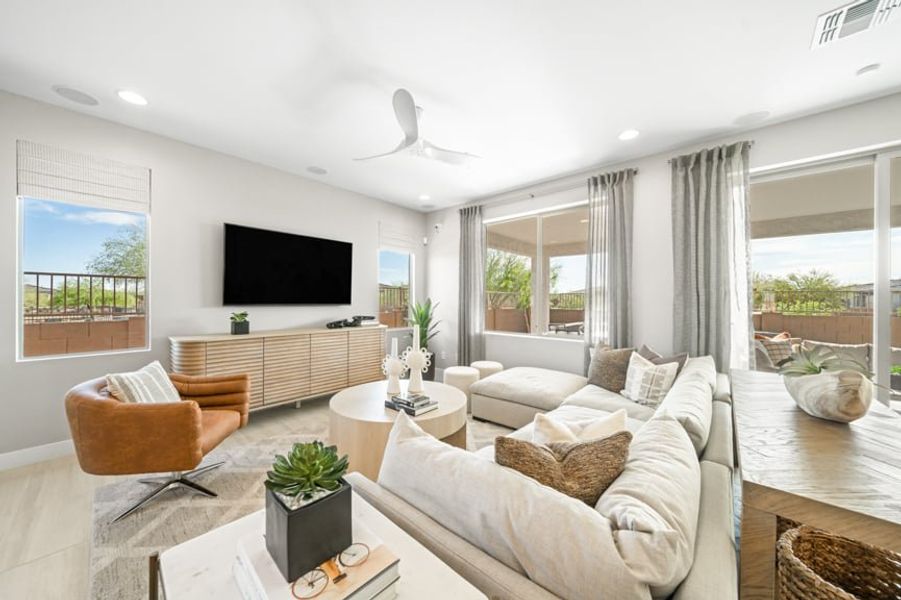 Representative furnished interior of a home built from the Sunrise by Taylor Morrison in Ovation at Meridian 55+, Queen Creek (Image 5).