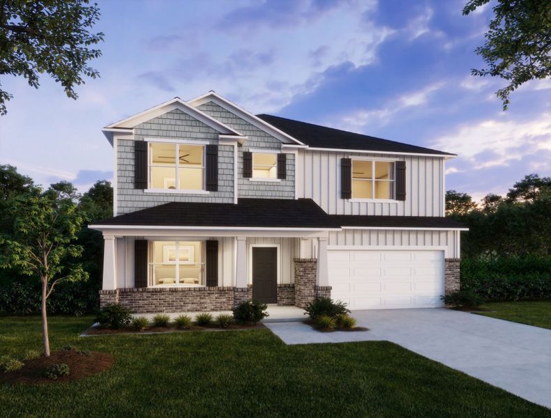 Representative exterior photo of a completed home built from the Carlisle by Maronda Homes in Seminole Bend, Pensacola, FL (Image 6). Representative exterior photo of a completed home built from the Carlisle by Maronda Homes in Seminole Bend, Pensacola, FL (Image 6).