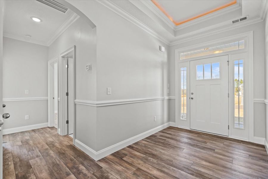 Representative unfurnished interior of a home built from the Roosevelt by Enchanted Homes in Guadalupe Heights, Seguin (Image 32).