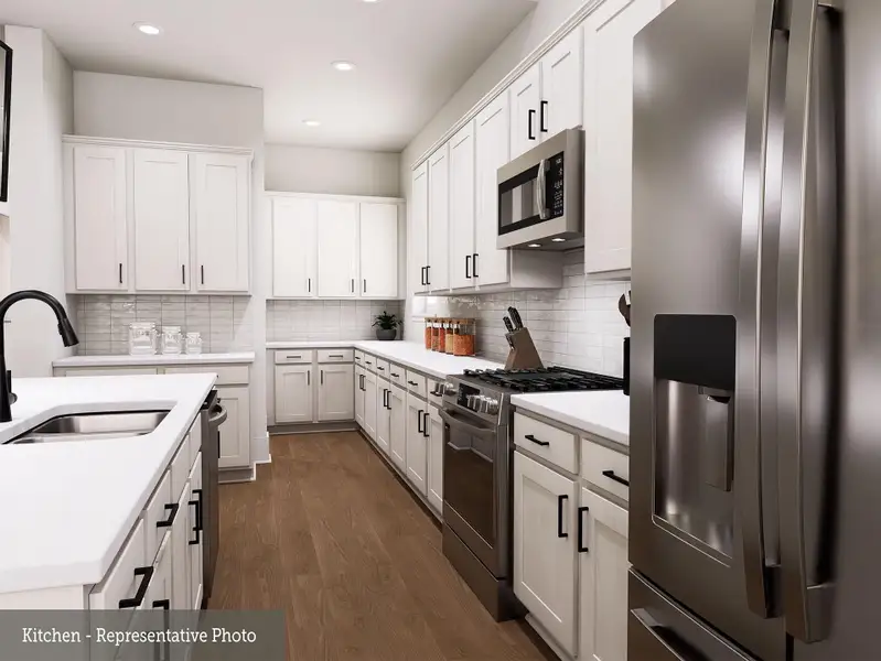 Furnished interior view inside a new home in The Woodlands Hills - Reserve Collection, Willis (Image 7).