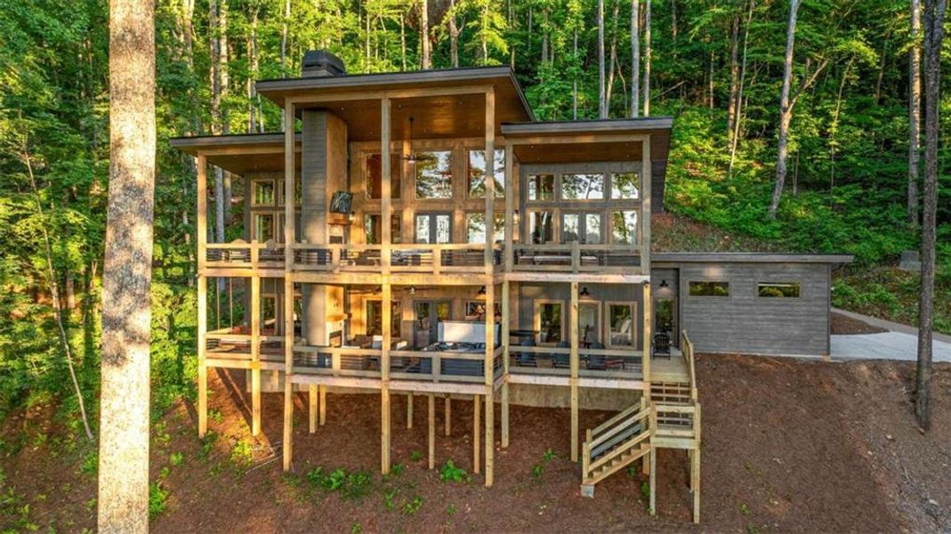 Exterior details and patio area of a home in , Blue Ridge (Image 27). Exterior details and patio area of a home in , Blue Ridge (Image 27).