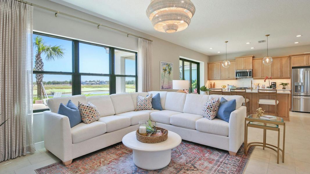 Furnished interior view inside a new home in Grand Park Real Estate and Homes for Sale in Sarasota, FL - Neal Communities, Sarasota (Image 9).