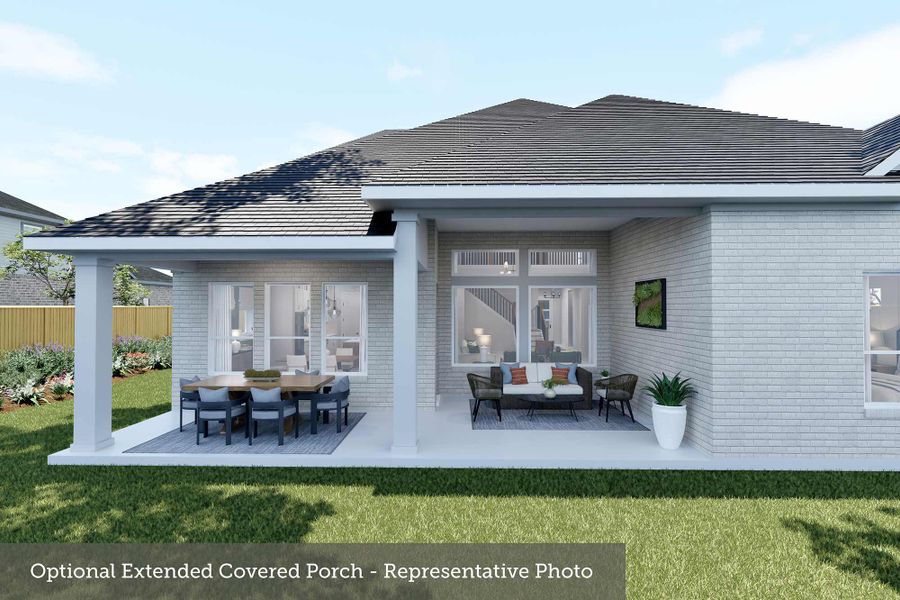 Exterior details and patio area of a home in Walden Creek – Summit Collection, Montgomery (Image 3).