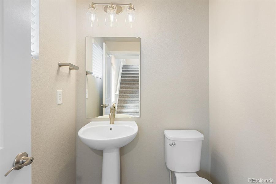 Furnished interior view inside a new home in Woodrose at Painted Prairie, Aurora (Image 12).