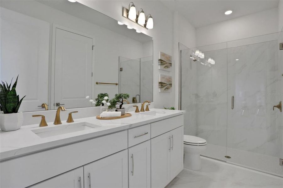 Furnished interior view inside a new home in Bungalow Walk at Lakewood Ranch, Sarasota (Image 10).