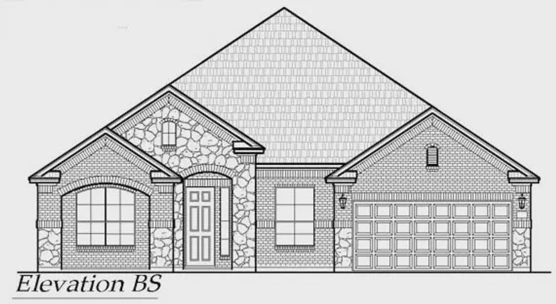 Exterior rendering of this home design in Lakeview Heights, Azle, TX (Image 23).