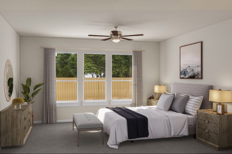 Representative furnished interior of a home built from the Rainey by Tri Pointe Homes in Lariat, Liberty Hill (Image 16).