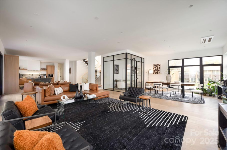 Living and dining room.