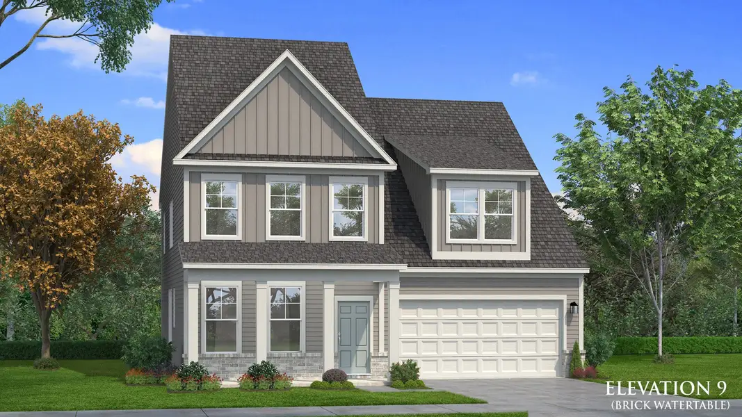 Representative exterior photo of a completed home built from the Wynwood by DRB Homes in Everson, Snellville, GA (Image 2). Representative exterior photo of a completed home built from the Wynwood by DRB Homes in Everson, Snellville, GA (Image 2).
