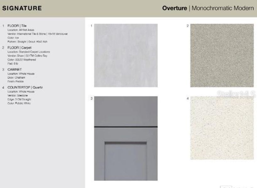 Sample of building materials used in homes in Firethorn, Parrish (Image 16).