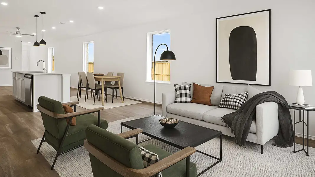 Furnished interior view inside a new home in Sunterra, Katy (Image 4).