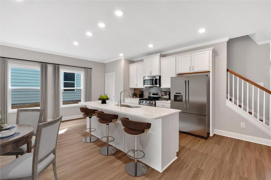 Furnished interior view inside a new home in Heritage Pointe at The Georgian, Villa Rica (Image 30).