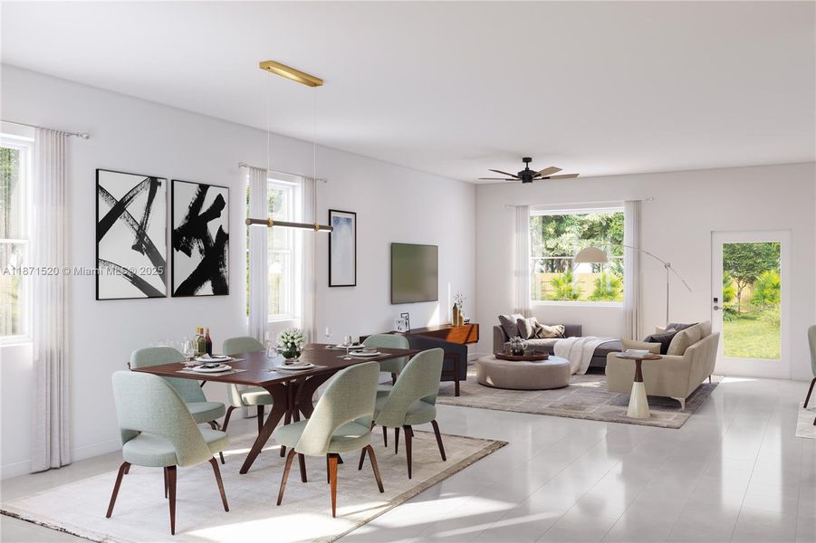 Furnished interior view inside a new home in Acacia Groves, Miami (Image 10).