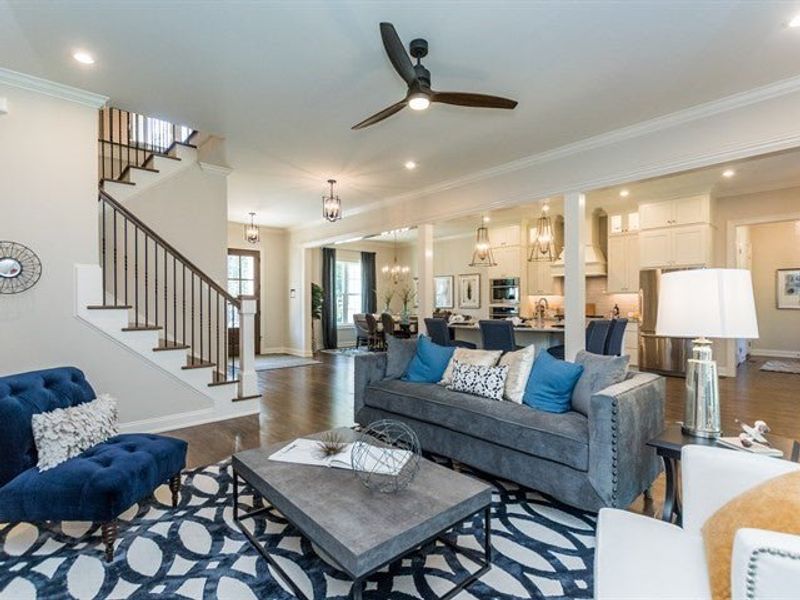 Representative furnished interior of a home built from the Whitaker by Homes by Dickerson in Cattail, Clayton (Image 8).
