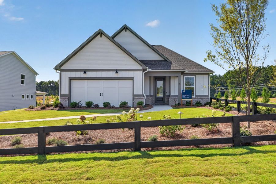 Representative exterior photo of a completed home built from the Mainstay by Pulte Homes in Everhour, Newnan, GA (Image 28).