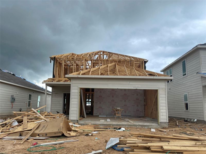 In-progress construction of a new home in Mirabella, Brookshire, TX (Image 21).