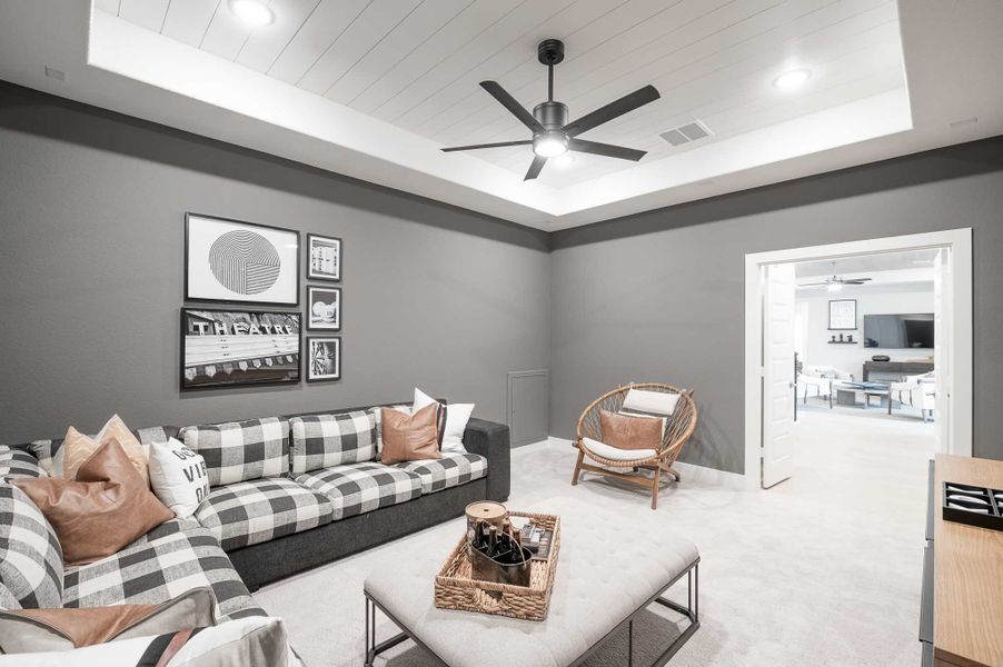 Representative furnished interior of a home built from the Milan by Tri Pointe Homes in Dunham Pointe, Cypress (Image 83).