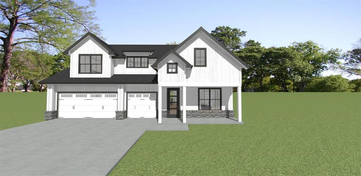 Front exterior of a new home in , Sherman, TX, highlighting curb appeal (Image 1).