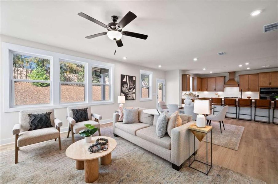 Furnished interior view inside a new home in The Paddocks at Doc Hughes, Buford (Image 37).