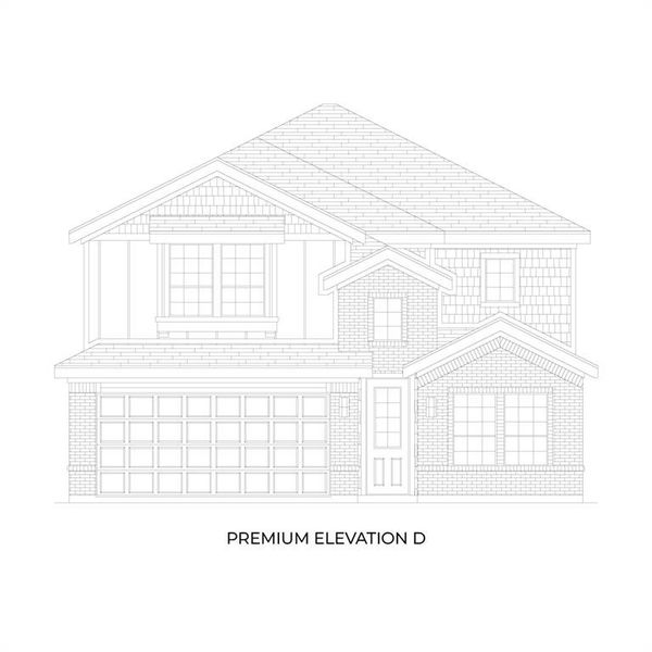 Exterior rendering of this home design in The Meadows, Krum, TX (Image 3).