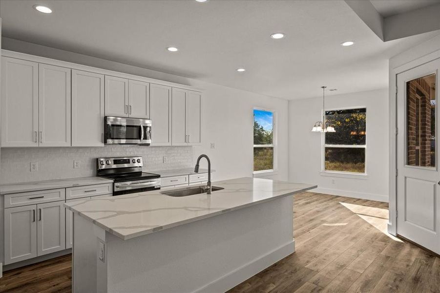 Furnished interior view inside a new home in Briar Branch Estates, Celeste (Image 8). Furnished interior view inside a new home in Briar Branch Estates, Celeste (Image 8).