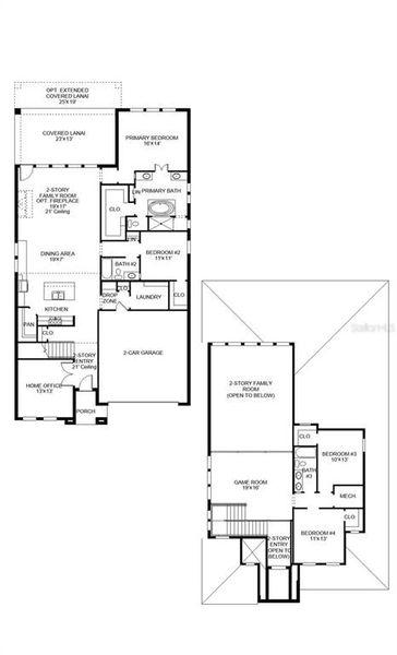2D floor plan layout of this home in Magnolia Bay 50', Nokomis, FL (Image 2). 2D floor plan layout of this home in Magnolia Bay 50', Nokomis, FL (Image 2).