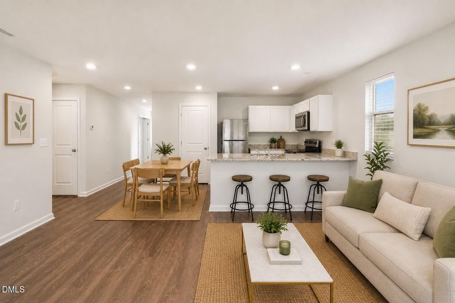 AI Stading Living kitchen dining