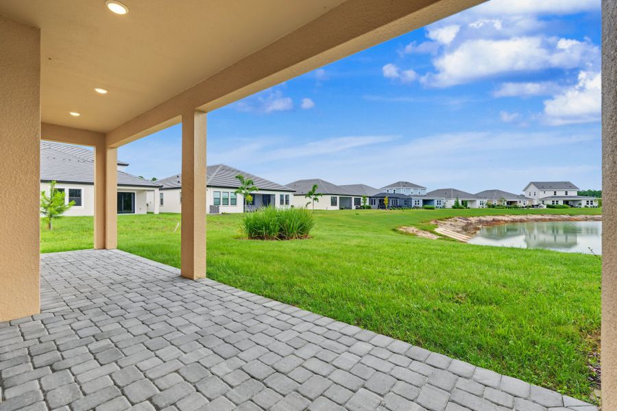 Exterior details and patio area of a home in Tamarack at Two Rivers, Zephyrhills (Image 3). Exterior details and patio area of a home in Tamarack at Two Rivers, Zephyrhills (Image 3).