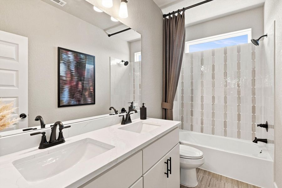 Representative furnished interior of a home built from the Jonestown by Scott Felder Homes in Esperanza, Boerne (Image 27).
