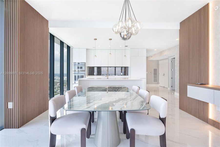 Furnished interior view inside a new home in , Miami (Image 15).