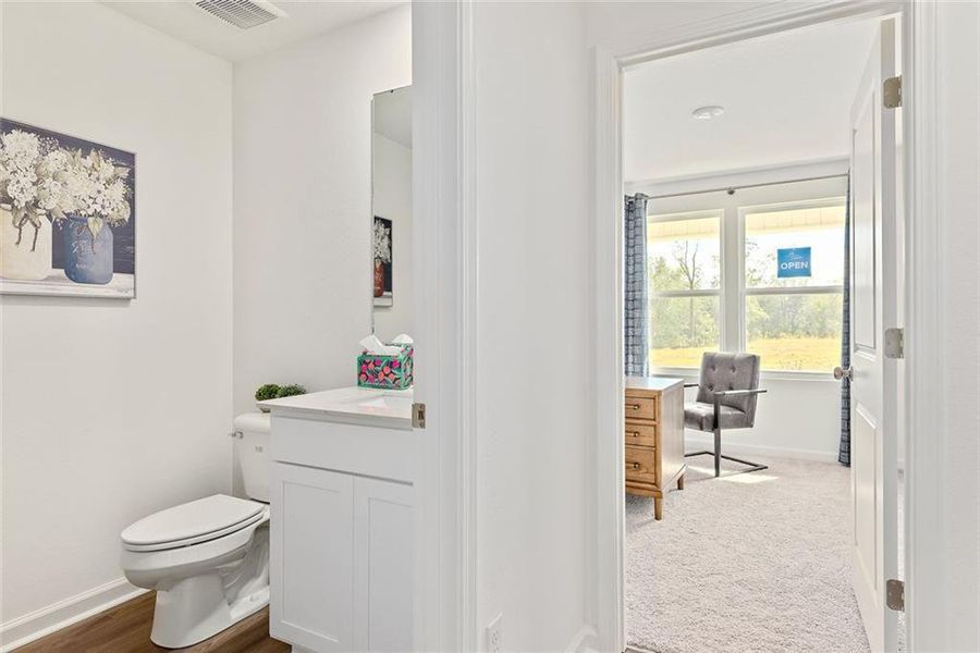 Furnished interior view inside a new home in Woodlake Landing, Hartwell (Image 13). Furnished interior view inside a new home in Woodlake Landing, Hartwell (Image 13).
