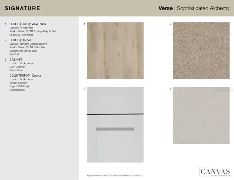 Sample of building materials used in homes in The Towns at Tiburon, Nokomis (Image 16).