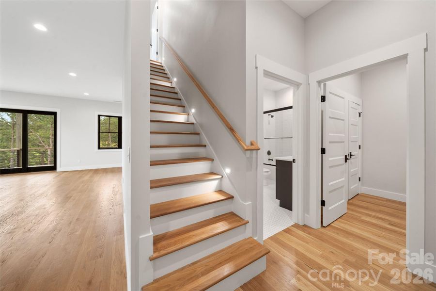 Stairs from main to upper