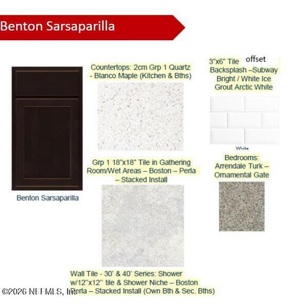 Sample of building materials used in homes in Wells Landing, Jacksonville (Image 24).