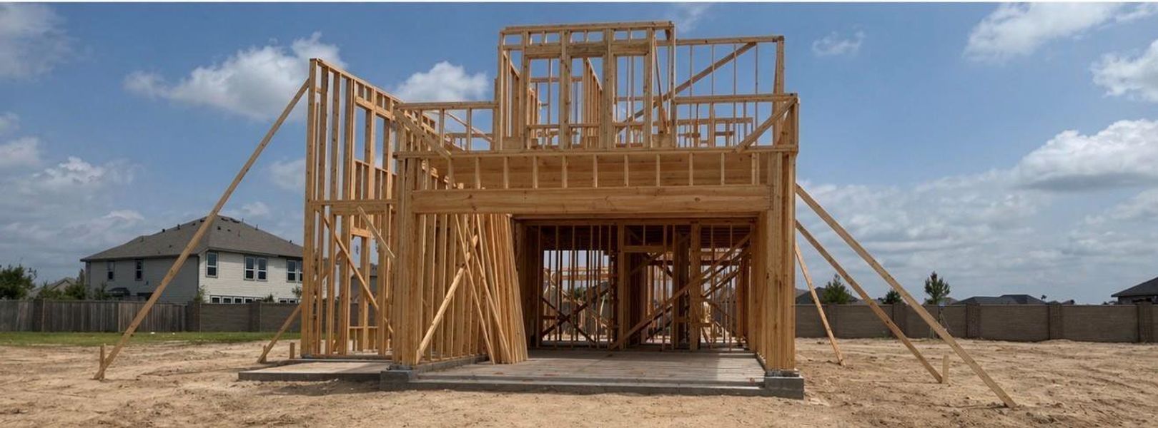 In-progress construction of a new home in Bridgeland, Cypress, TX (Image 4). In-progress construction of a new home in Bridgeland, Cypress, TX (Image 4).