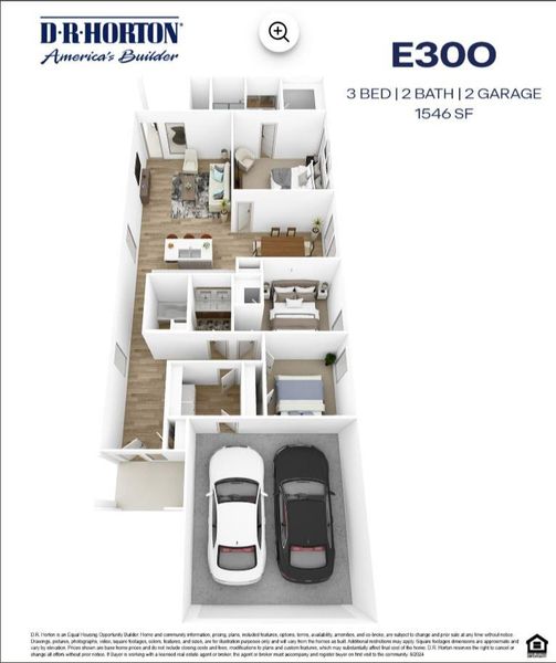 2D floor plan layout of this home in Lakes at Westland Ranch, League City, TX (Image 4).