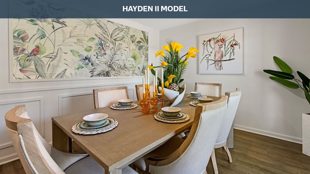 Representative furnished interior of a home built from the HAYDEN II by D.R. Horton in Canopy Oaks, Kingsland (Image 8).