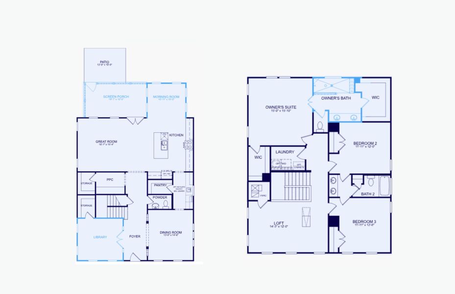 2D floor plan layout of this home in Heartwood, Richmond Hill, GA (Image 5).