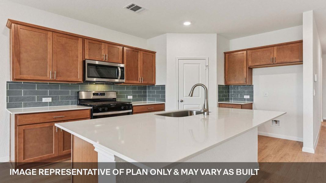 Representative furnished interior of a home built from the The Mitchell by D.R. Horton in Bar W Ranch, Leander (Image 4).