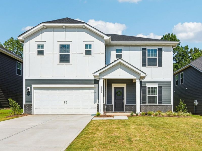 Front exterior of a new home in Buffalo Ridge, Newton, NC, highlighting curb appeal (Image 1). Front exterior of a new home in Buffalo Ridge, Newton, NC, highlighting curb appeal (Image 1).