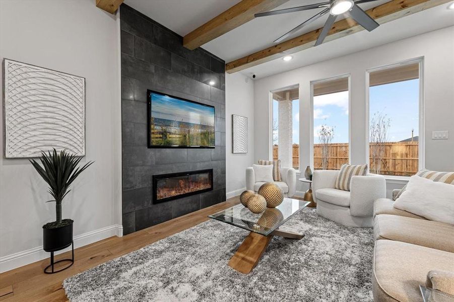 Furnished interior view inside a new home in University Park at Northpointe, Denton (Image 20).