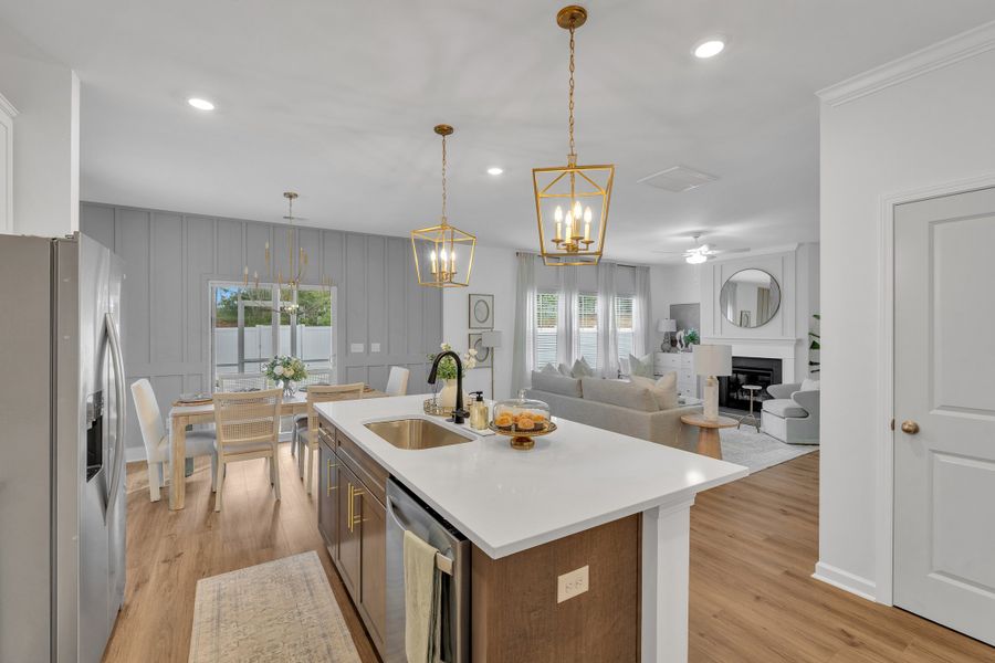 Representative furnished interior of a home built from the Benton II by Great Southern Homes in Springwood Grove, Central (Image 40).