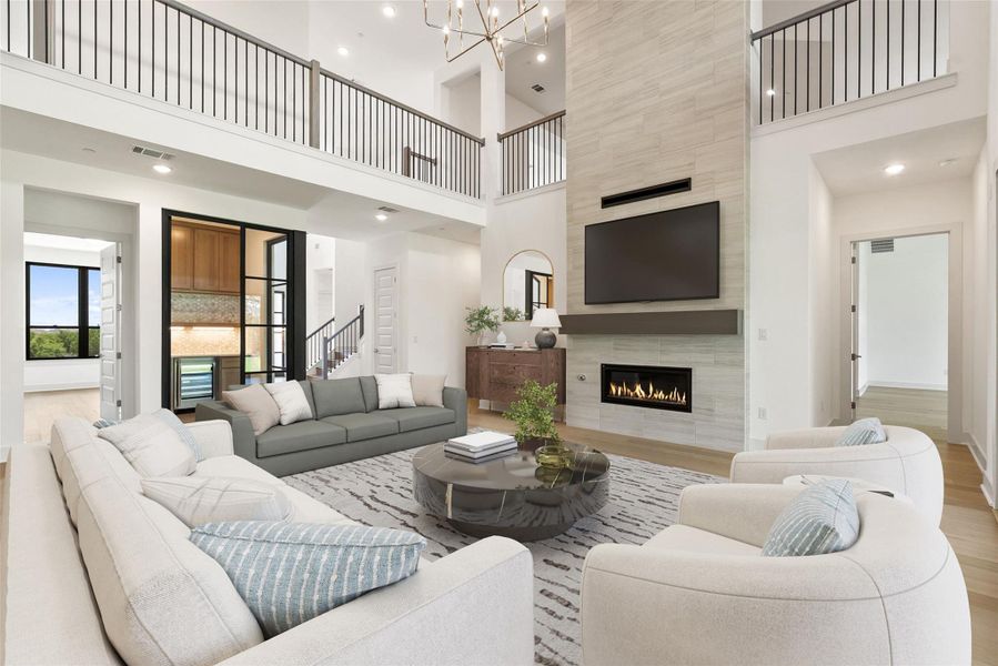 Furnished interior view inside a new home in Sweetwater, Austin (Image 11).