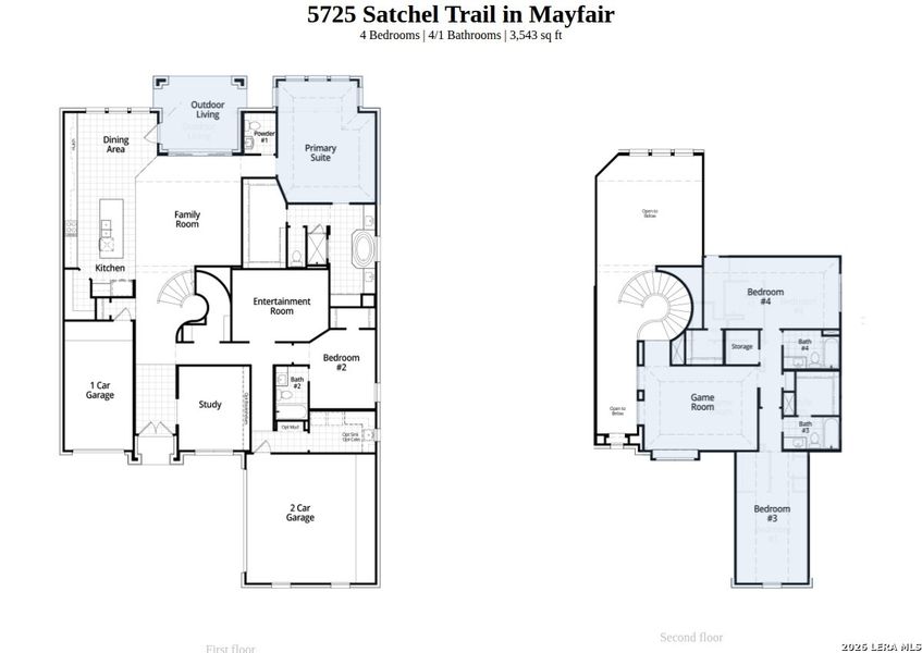 2D floor plan layout of this home in Mayfair, New Braunfels, TX (Image 2). 2D floor plan layout of this home in Mayfair, New Braunfels, TX (Image 2).