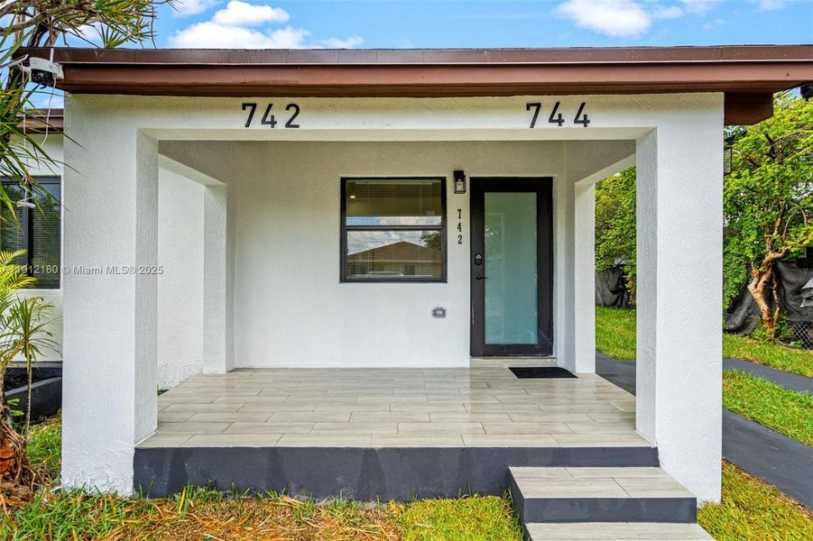 Exterior details and patio area of a home in , Miami (Image 23). Exterior details and patio area of a home in , Miami (Image 23).