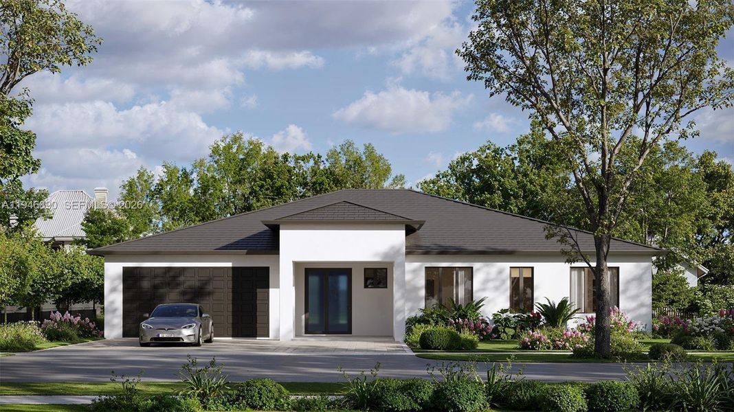 Front exterior of a new home in , Miami, FL, highlighting curb appeal (Image 2). Front exterior of a new home in , Miami, FL, highlighting curb appeal (Image 2).